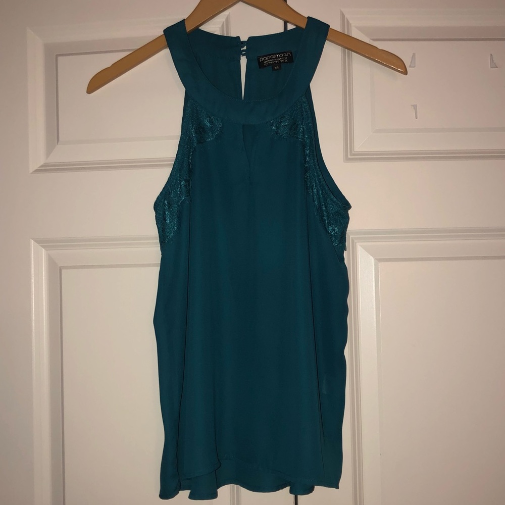 High neck dressy tank